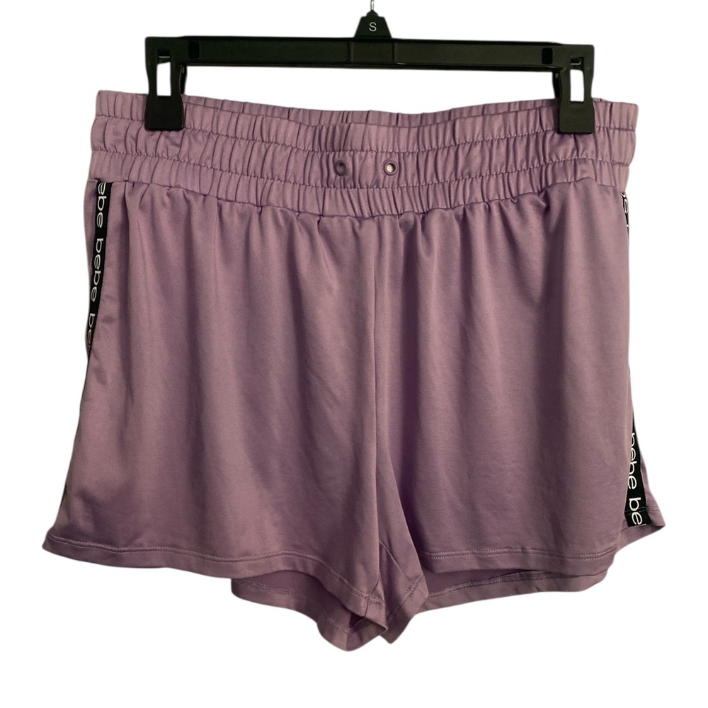 Bebe Purple Athletic Shorts Elastic Waist Lightweight M GUC